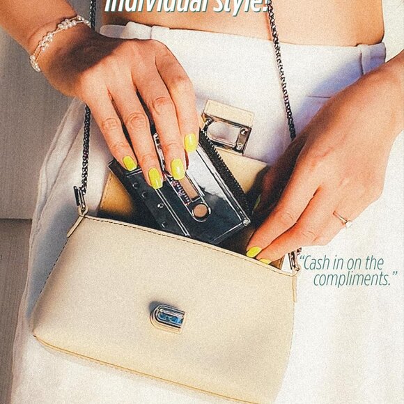 Retro Cassette Wallet Women Compact Vegan Leather Vintage 80s 90s Style - Picture 5 of 6